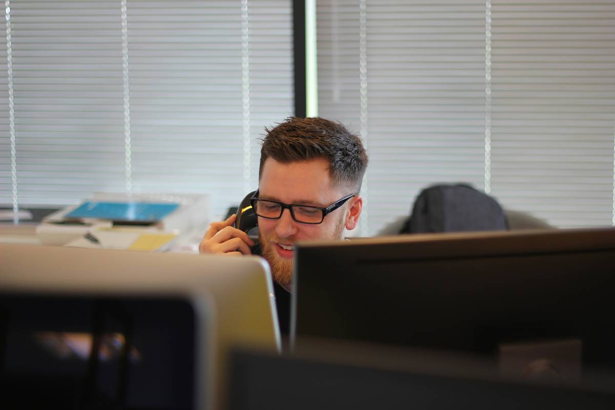 Dashboard showing updated phone system features like call analytics and mobile app integration